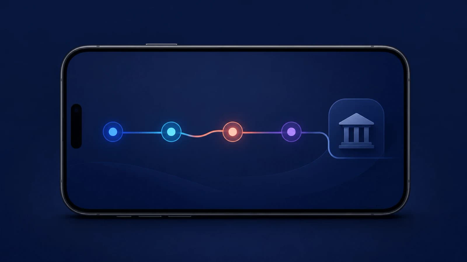 Five amber payout stages connected to an open completion halo